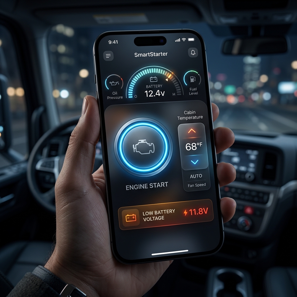 SmartStarter app mockup