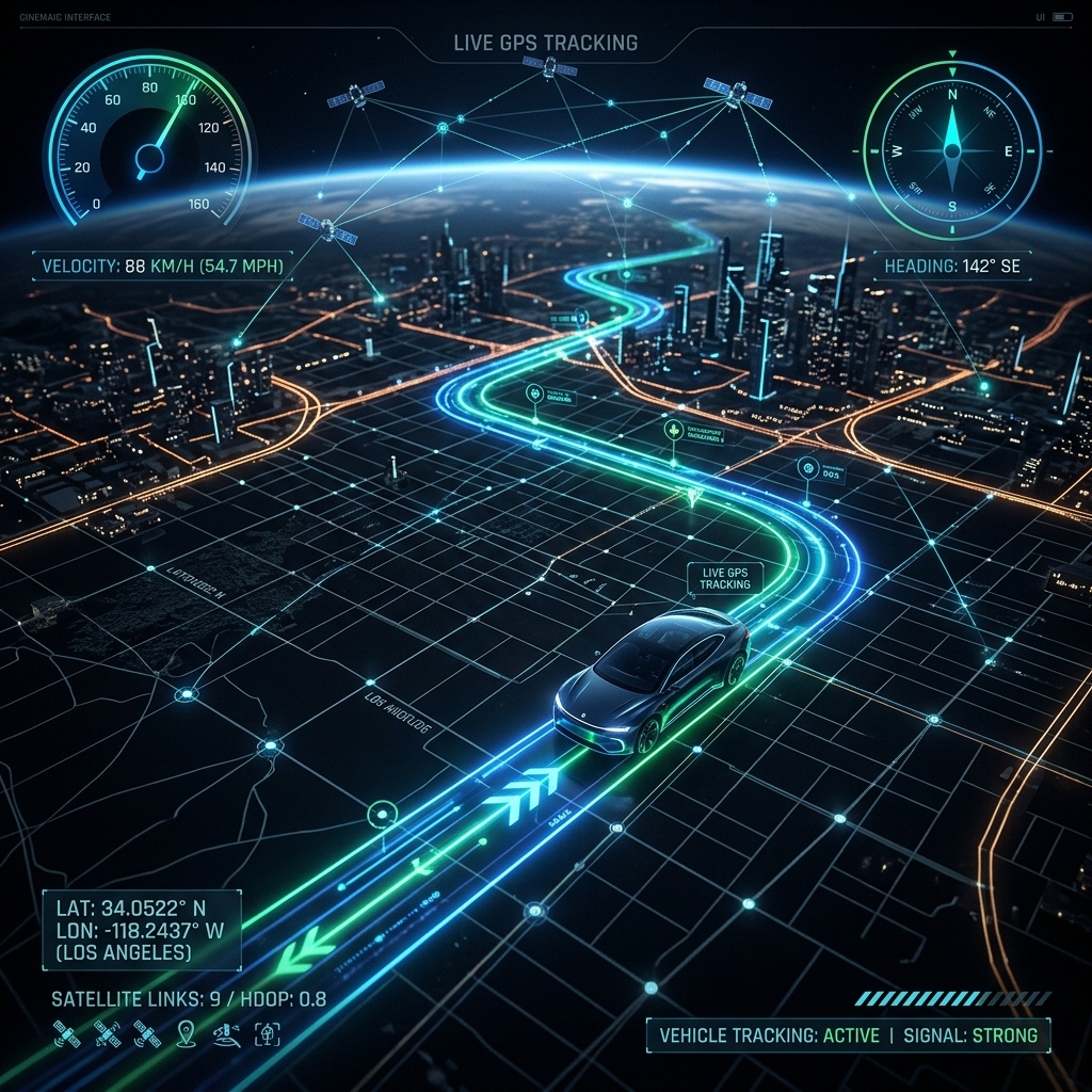 GPS active live satellite grid
