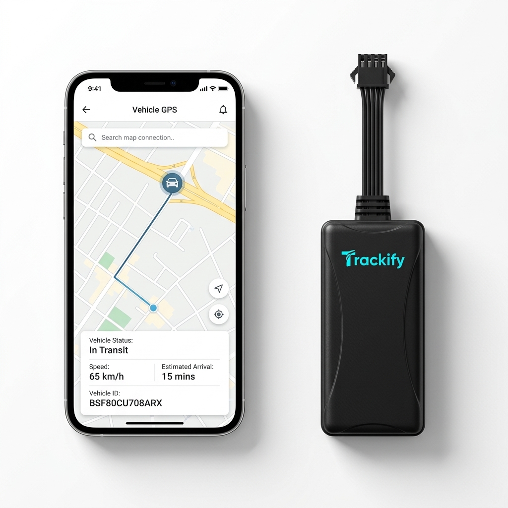 Trackify 4G GPS Tracker with Engine Cutoff Relay & Wiring Harness